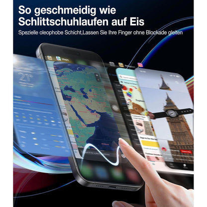 Panzerglas Schutzfolie für iPhone 14 & 15 Max/Plus 2er Pack