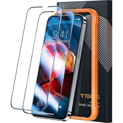 Panzerglas Schutzfolie für iPhone 14 & 15 Max/Plus 2er Pack