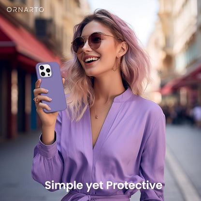 iPhone 15 Pro Hülle Silikon 6,1 Zoll flüssiges Silikon Violett 2023