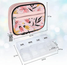 Serfeymi 7-Tage Tablettenbox mit Reißverschluss in Rosa