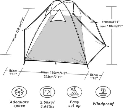 Forceatt Zelt 2 Personen Camping Wasserdicht Ultraleicht 4