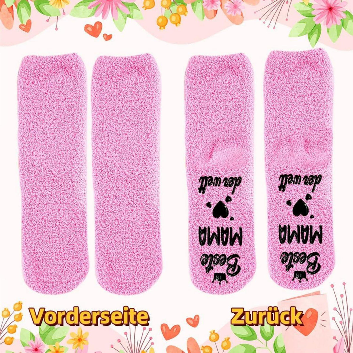 QZOSZ Beste Mama Oma Geschenk Kuschelsocken Frauen Muttertag MAMA