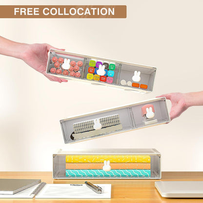Schubladenbox Organizer Makeup Schmuck Büro Weiß 3 Stücke