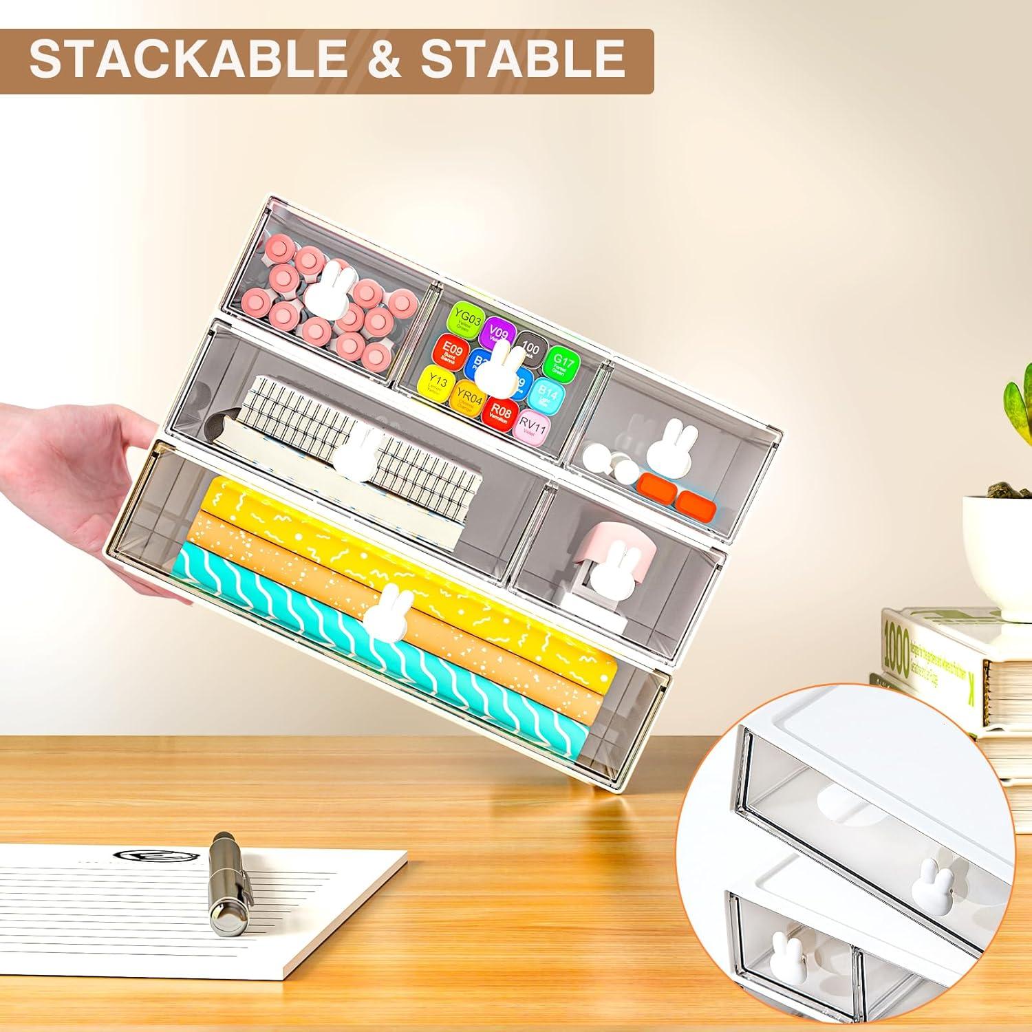 Schubladenbox Schreibtisch Organizer Stapelbare Makeup Schmuck Badezimmer