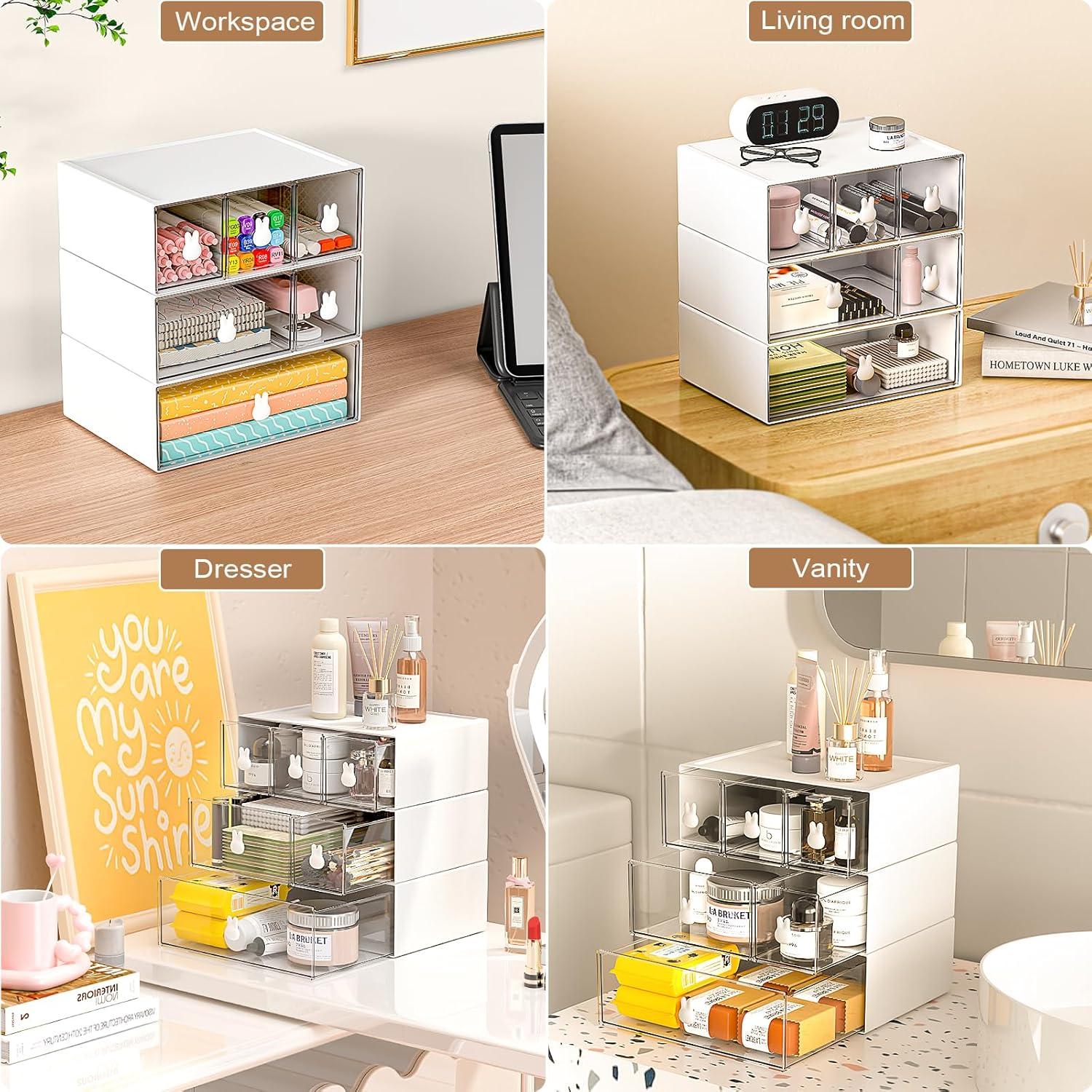 3er Set Schubladenbox Organizer Make-up Schmuck Büro