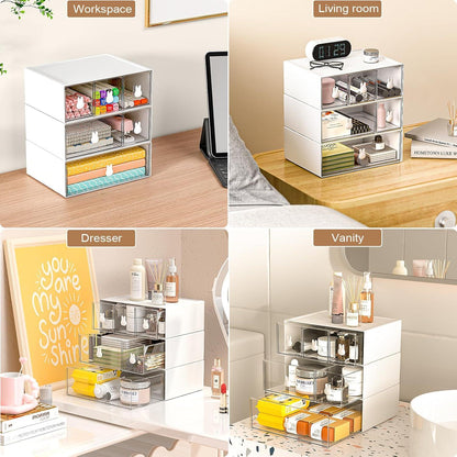 3er Set Schubladenbox Organizer Make-up Schmuck Büro