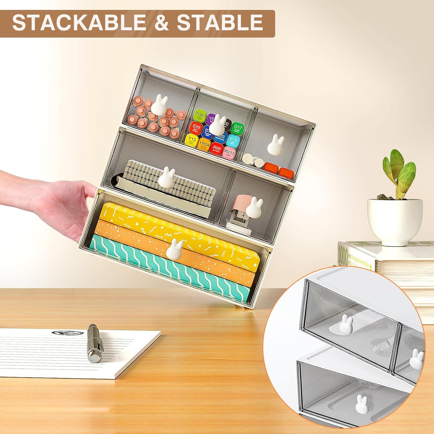 GoMaihe 3-tlg. Schubladenbox Organizer Makeup Schmuck Büro Ordnungssystem