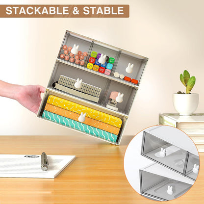 GoMaihe 3-tlg. Schubladenbox Organizer Makeup Schmuck Büro Ordnungssystem