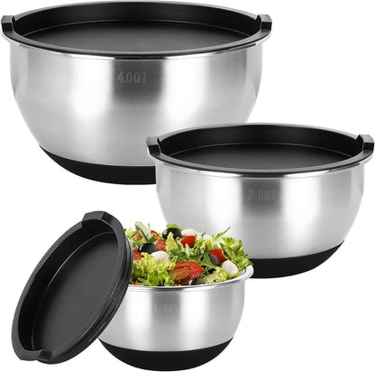Edelstahl Rührschüssel Set mit luftdichten