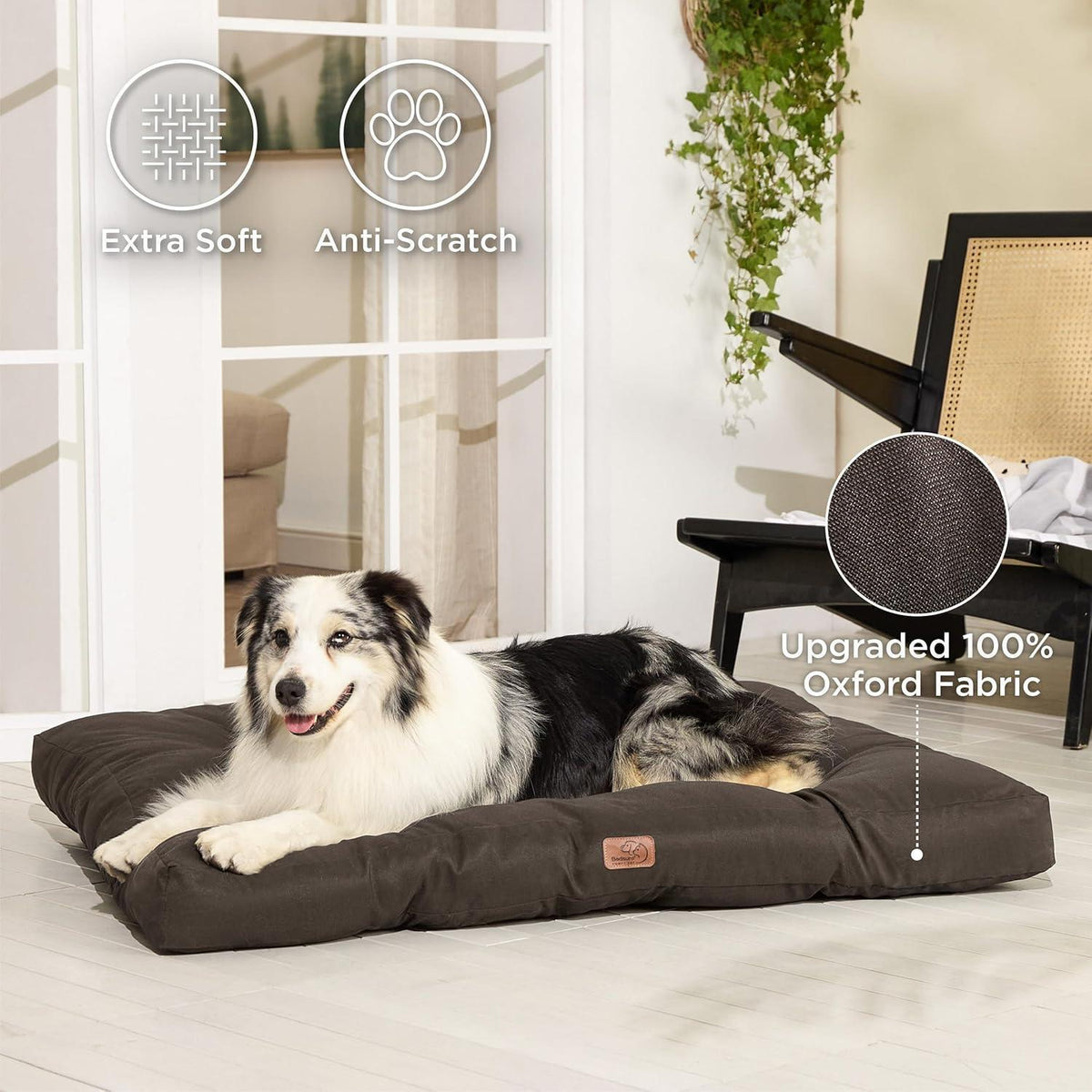 XXL Hundematratze 120x90cm waschbar, gepolstert, braun