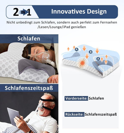 Hydomi CPAP-Kissen für Seitenschläfer - Memory Foam - Nackenstützkissen - 02-Standard
