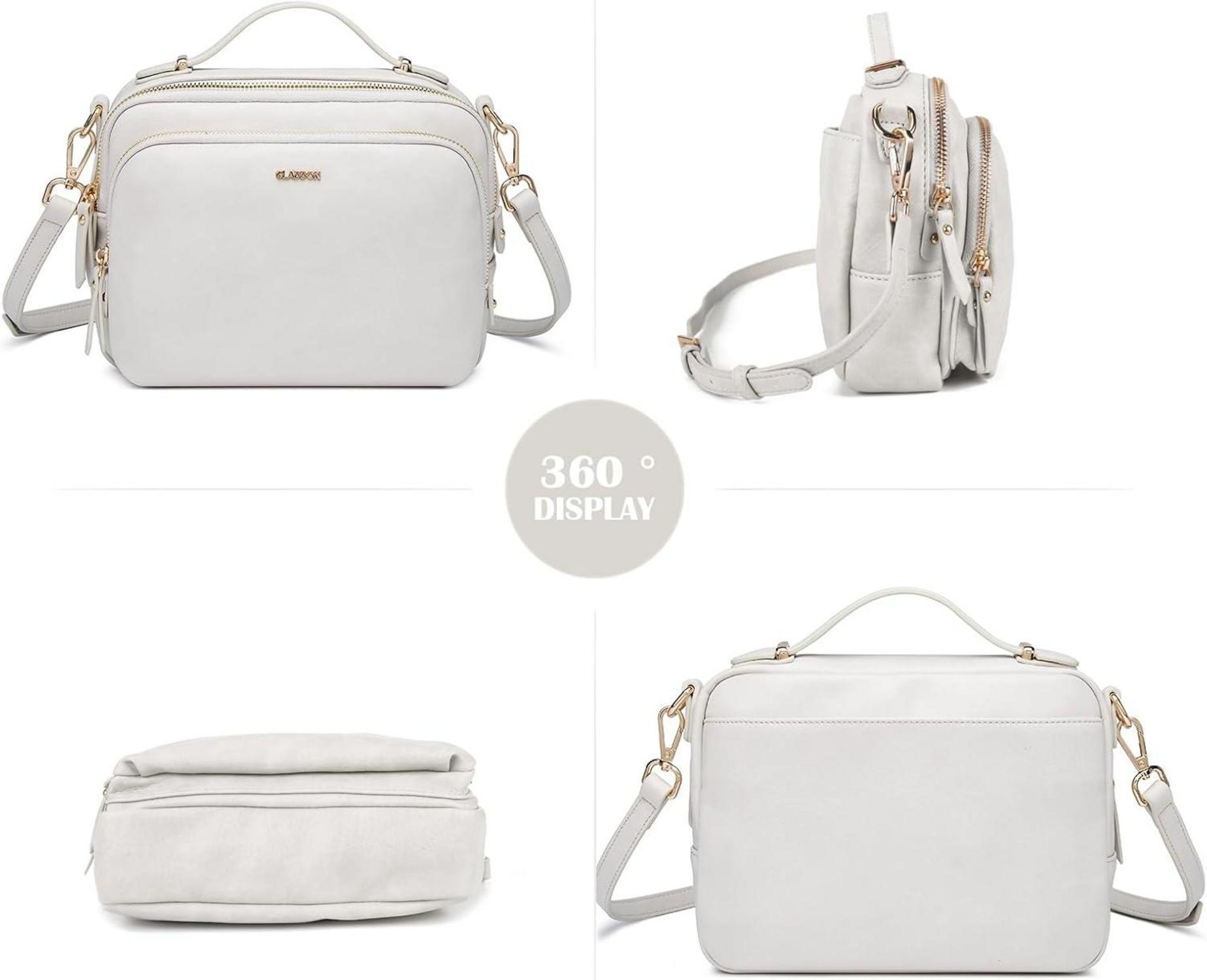 Gladdon Umhängetasche Damen Kleine Schultertasche Leder Crossbody Tasche