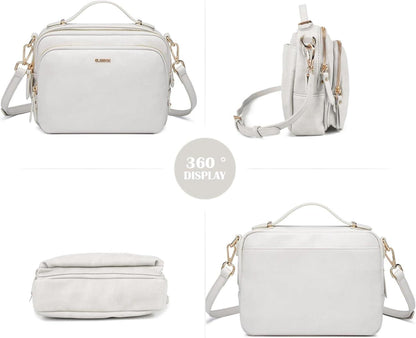 Gladdon Umhängetasche Damen Kleine Schultertasche Leder Crossbody Tasche