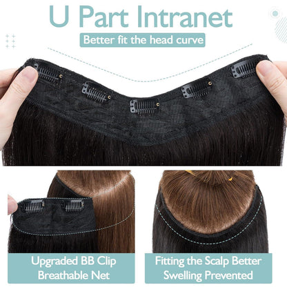 Echthaar Clip-Ins Schwarz 55 cm – Remy Haarverlängerung