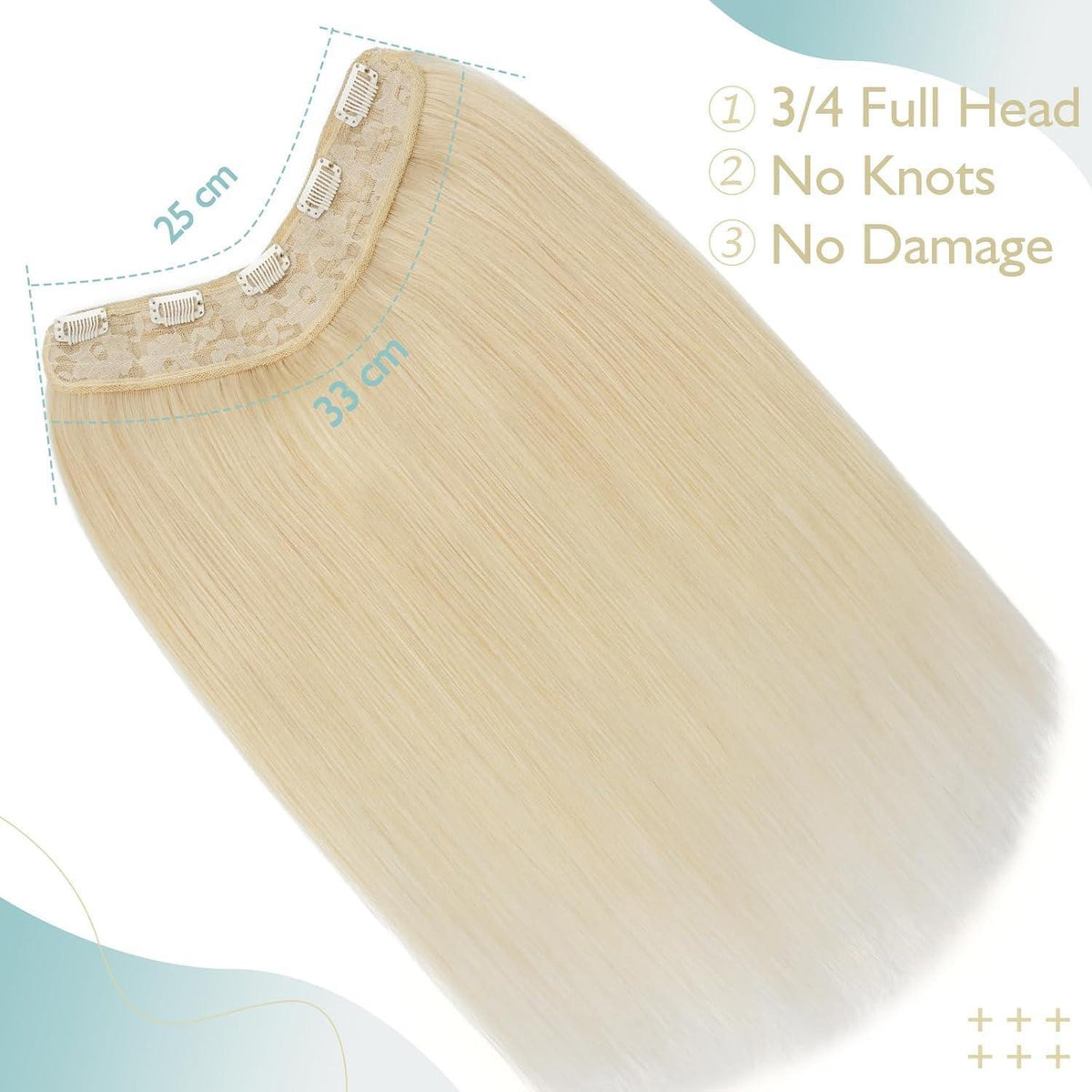 Blond Echthaar Clip-in Extensions 55 cm – Remy Haarverlängerung