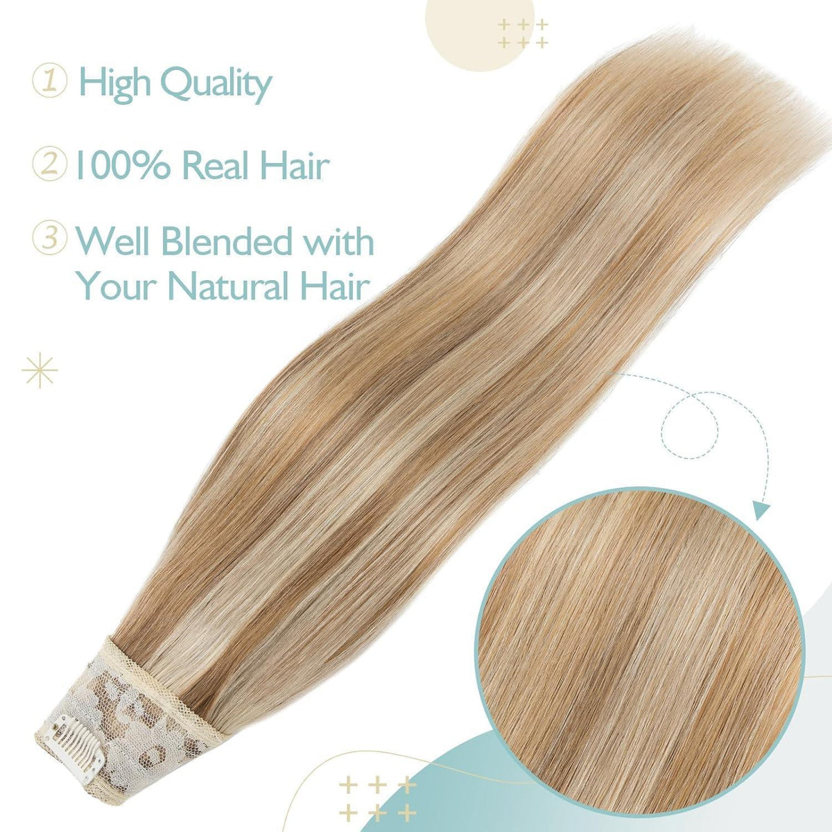 Blond Balayage Clip-in Echthaarverlängerung 55 cm