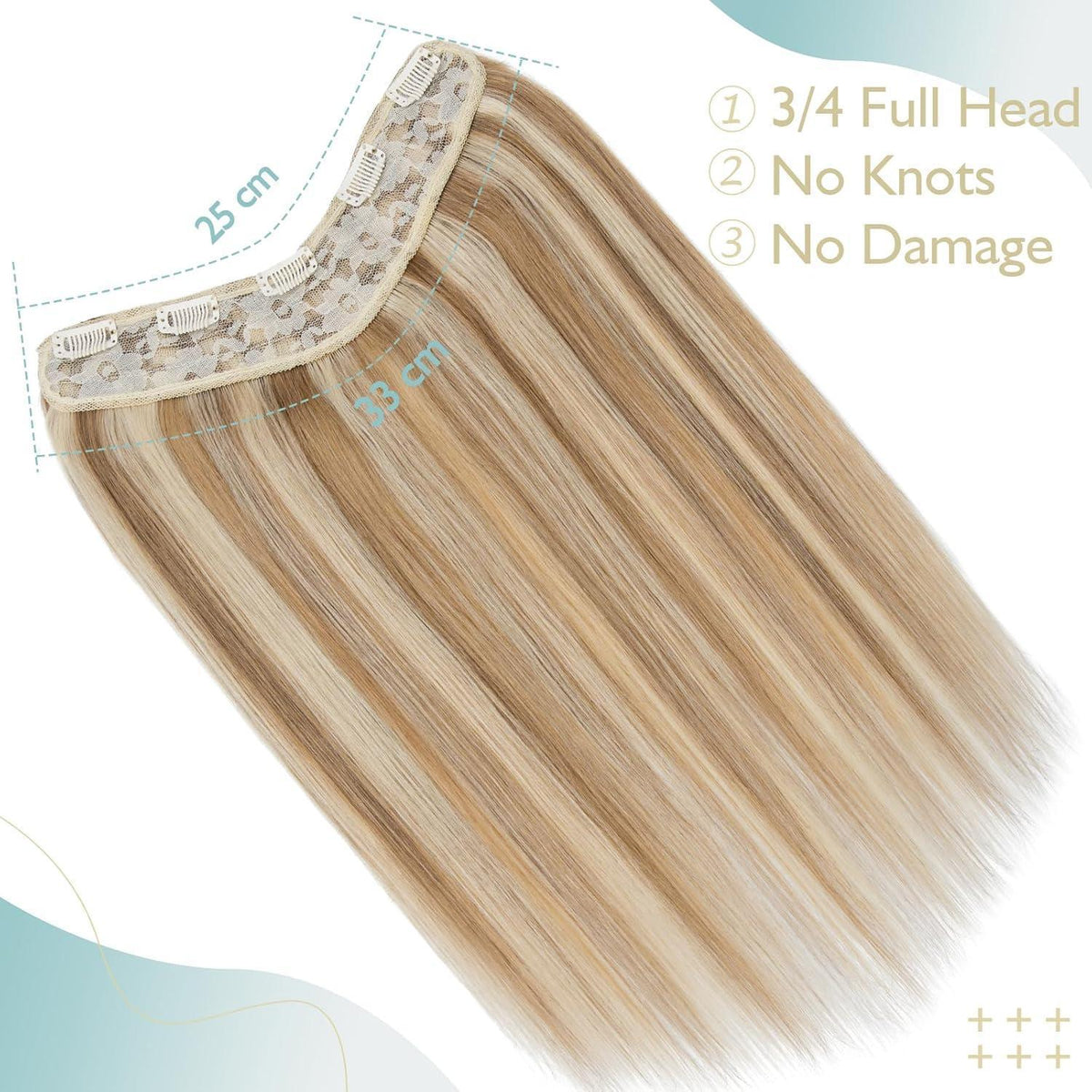 Blond Balayage Clip-in Echthaarverlängerung 55 cm
