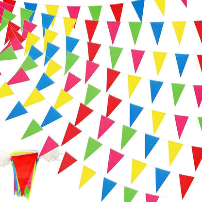 240m Wimpelkette – 450 buntes Flaggenbanner für Party & Deko
