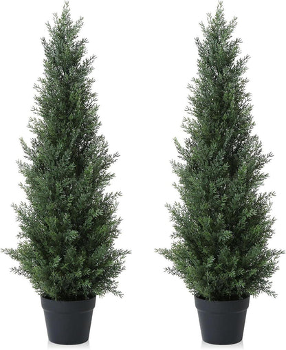 Künstlicher Zedernbaum 95 cm im Topf 2er Pack