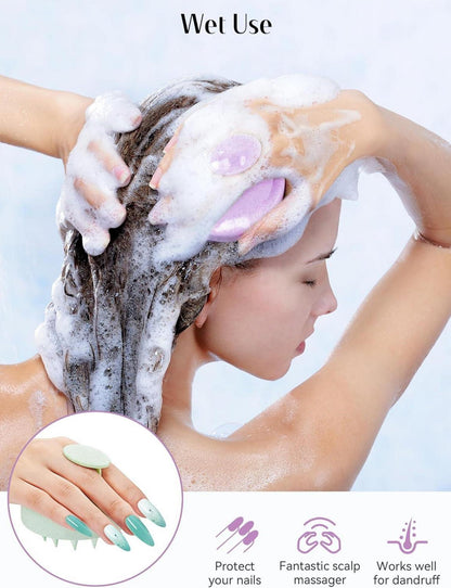 HEETA Kopfhaut Massagebürste, Silikonborsten, Haarmassagebürste, Entspannung Kopfhaut, Haarwachstum fördern