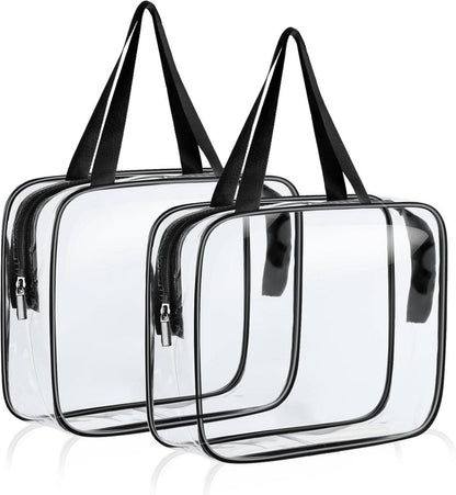 Transparente Kosmetiktasche 2er Set für Reisen - TSA-zugelassene