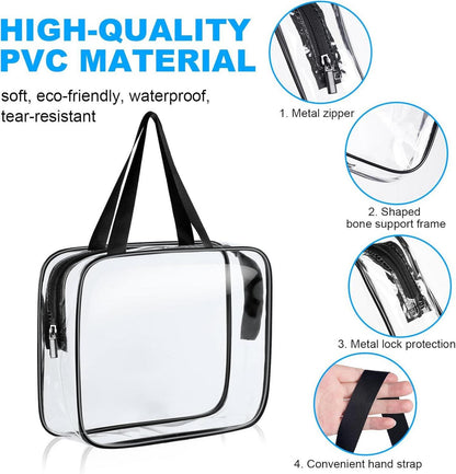 Transparente Kosmetiktasche 2er Set für Reisen - TSA-zugelassene