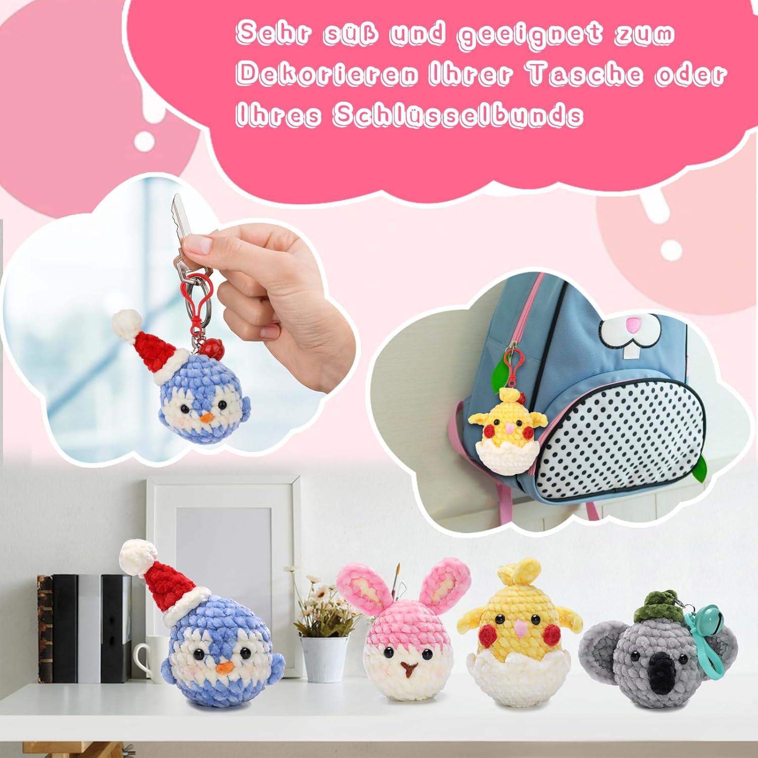 Häkelset Anfänger Pinguin Koala DIY Geschenk Tier-Häkelset Video-Tutorials