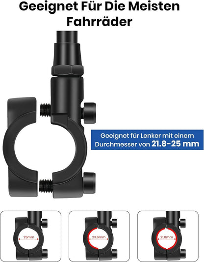 Fahrradspiegel extra große Spiegelfläche schlagfestes