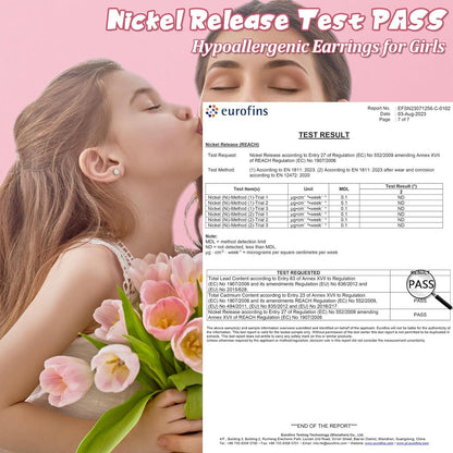 Hypoallergene Mädchen Ohrringe Set Zirkonia-Stecker Creolen