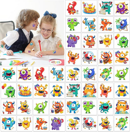 66-teiliges Monster Party Set für Kindergeburtstag und Schulanfang