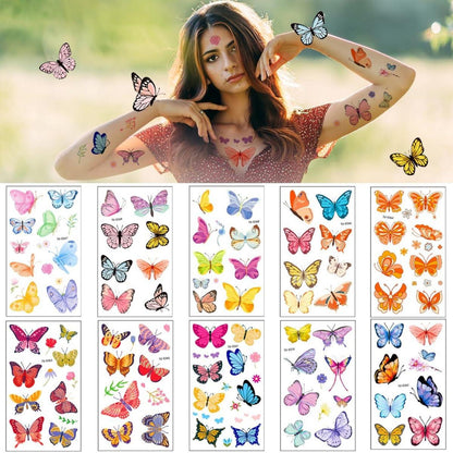 Kinder Schmetterling Tattoos 200+ Stück Temporäre Aufkleber
