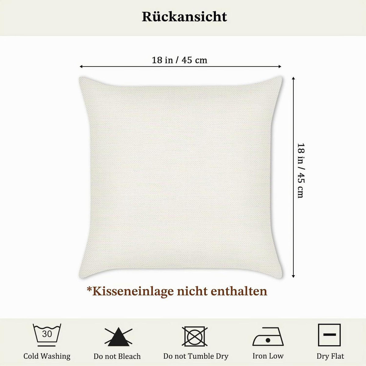 Herbst Kissenbezüge 4er Set Ahornblätter 45x45 cm