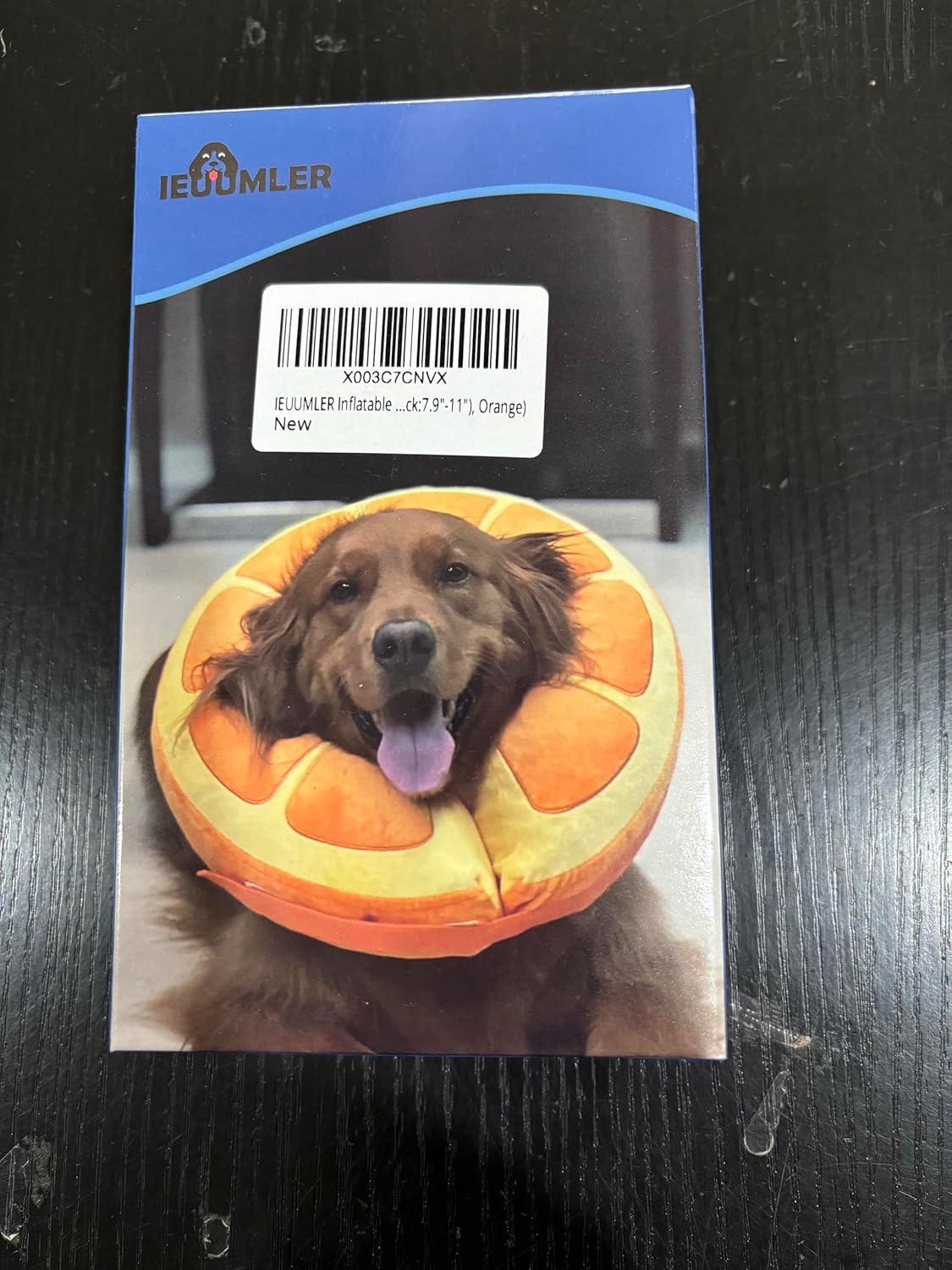 IEUUMLER Aufblasbare Halskrause Hund Leckschutz M Sunflower EU004