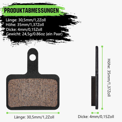 Zacro Fahrrad-Scheibenbremsbeläge für Tektro Shimano TRP Deore B01s Ersatz