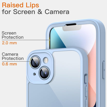 Schutzhülle iPhone 14 6,1 Zoll Hülle 360 Grad Displayschutz Transparent Blau