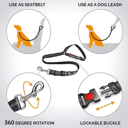 Hundesicherheitsgeschirr & Napf Set für Auto – 1+1