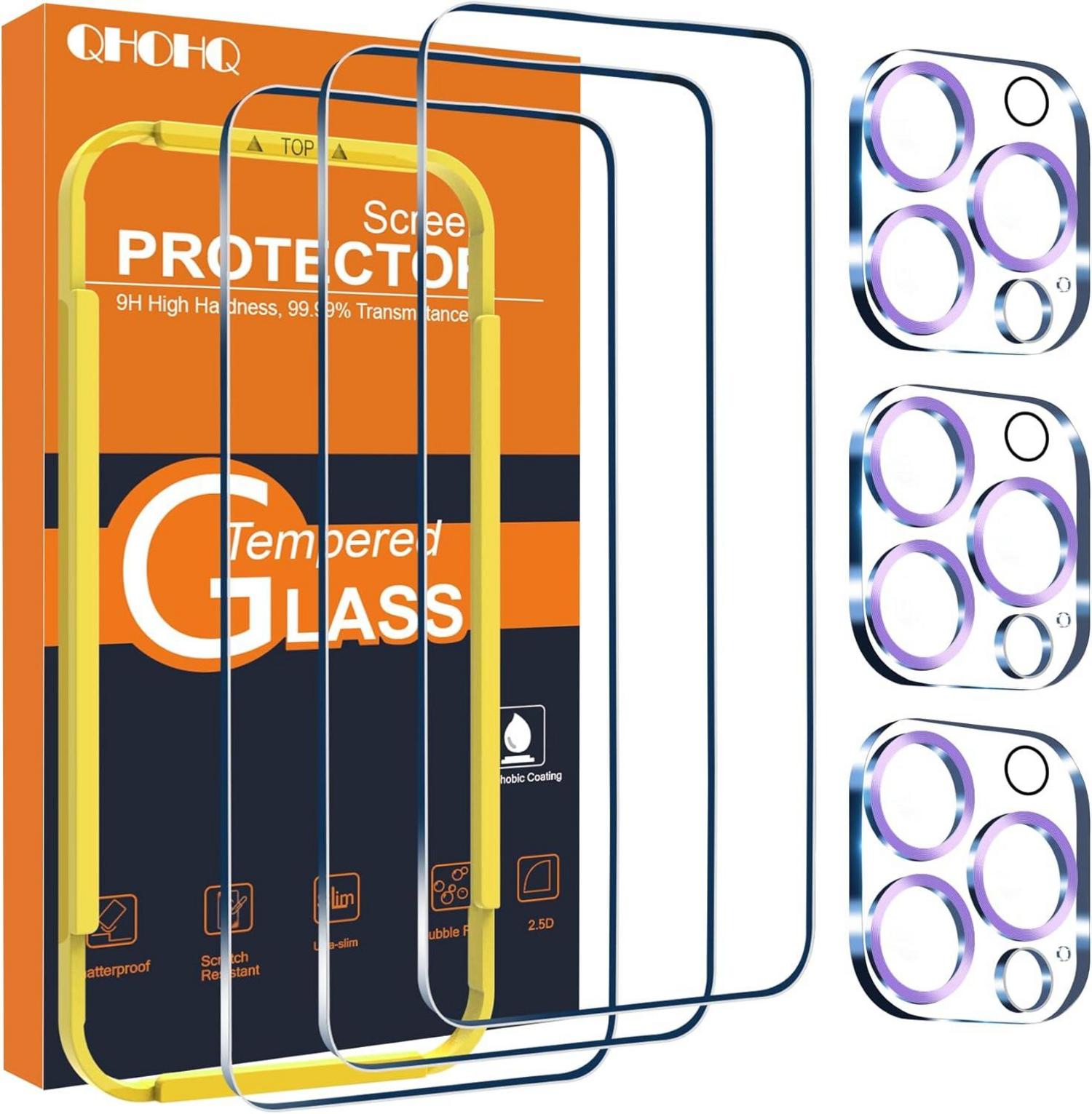 Panzer Schutz Glas für iPhone 15 Pro 6,1 Zoll mit Kameraschutz