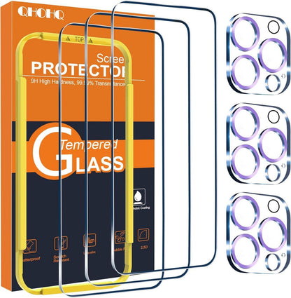Panzer Schutz Glas für iPhone 15 Pro 6,1 Zoll mit Kameraschutz