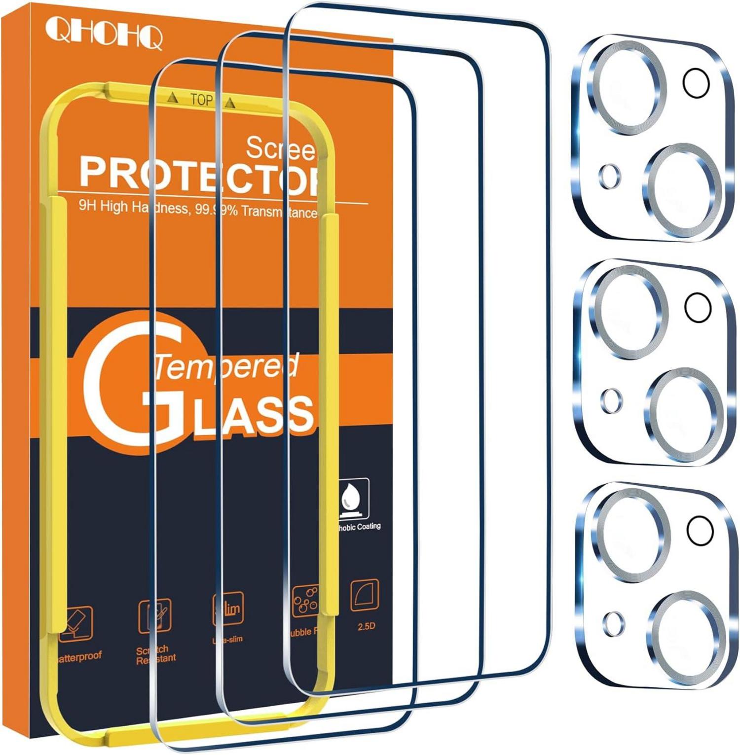 Panzer Schutz Glas für iPhone 15 Plus 6,7 Zoll mit Kameraschutz