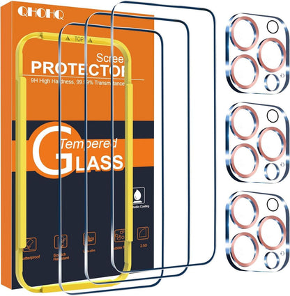 Panzer Schutzglas für iPhone 15 Pro Max mit Kameraschutz