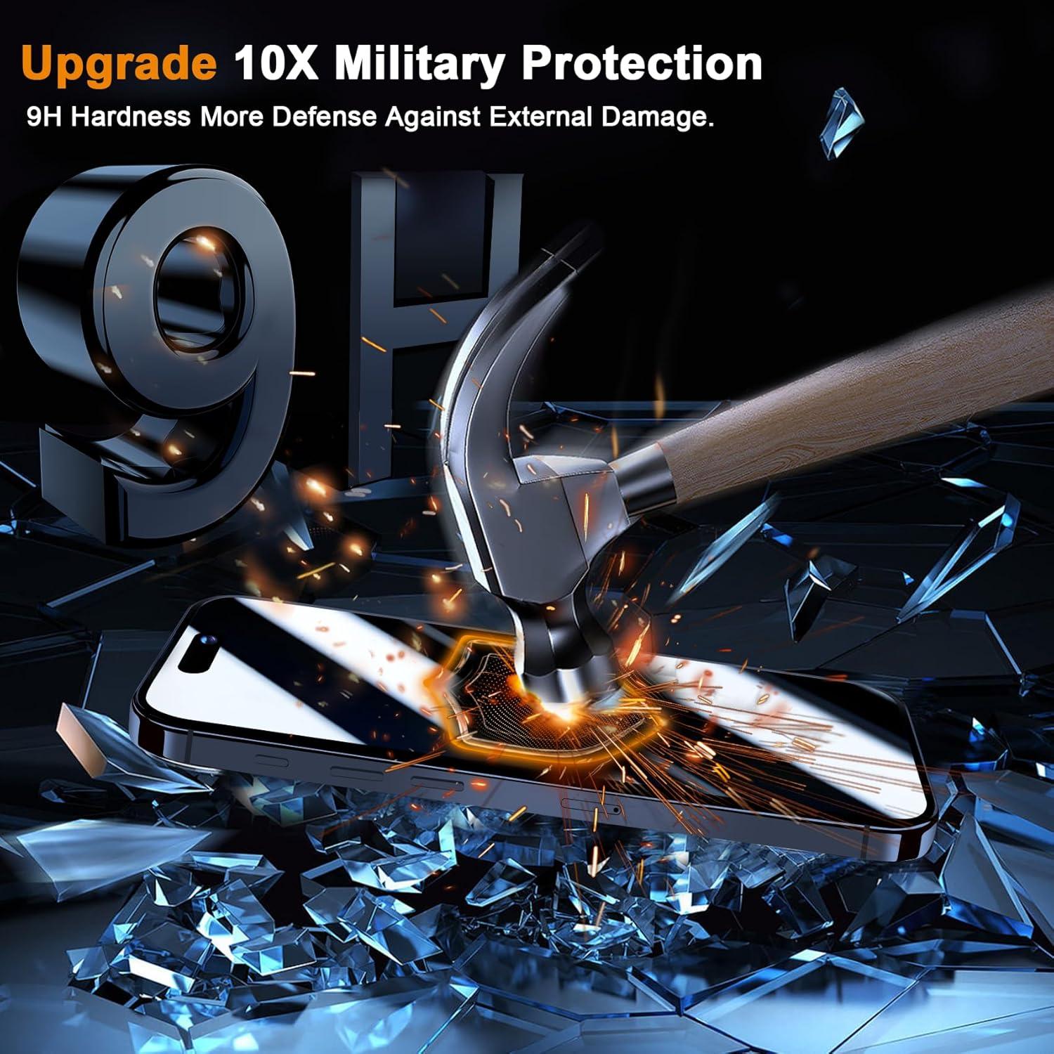 iPhone 15 Pro Max Panzerglas 3 Stück Kameraschutz 9H Härte Anti-Kratzer