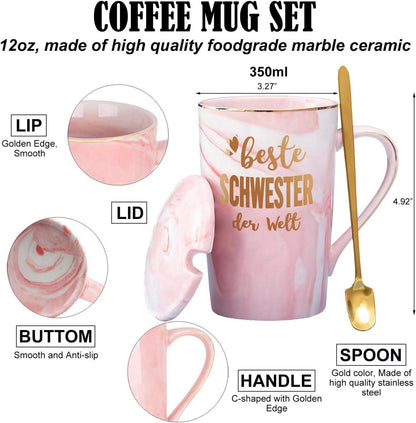Schwester Geschenk Tasse Welt Schwester Geburtstag