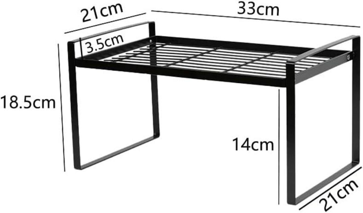 Regaleinsatz Küchenschrank Organizer Anti-Rutsch Matte Schwarz