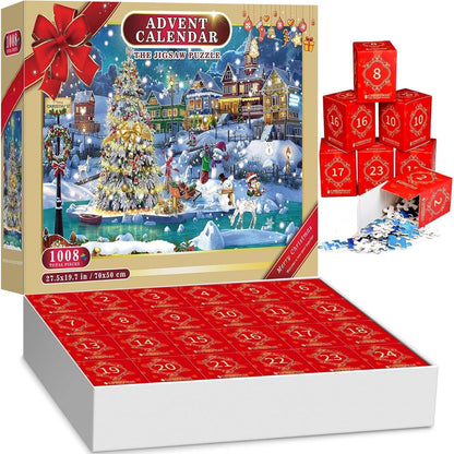 Tosekry Adventskalender 2026 Puzzle Weihnachtspuzzle 1008