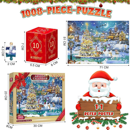 Tosekry Adventskalender 2026 Puzzle Weihnachtspuzzle 1008