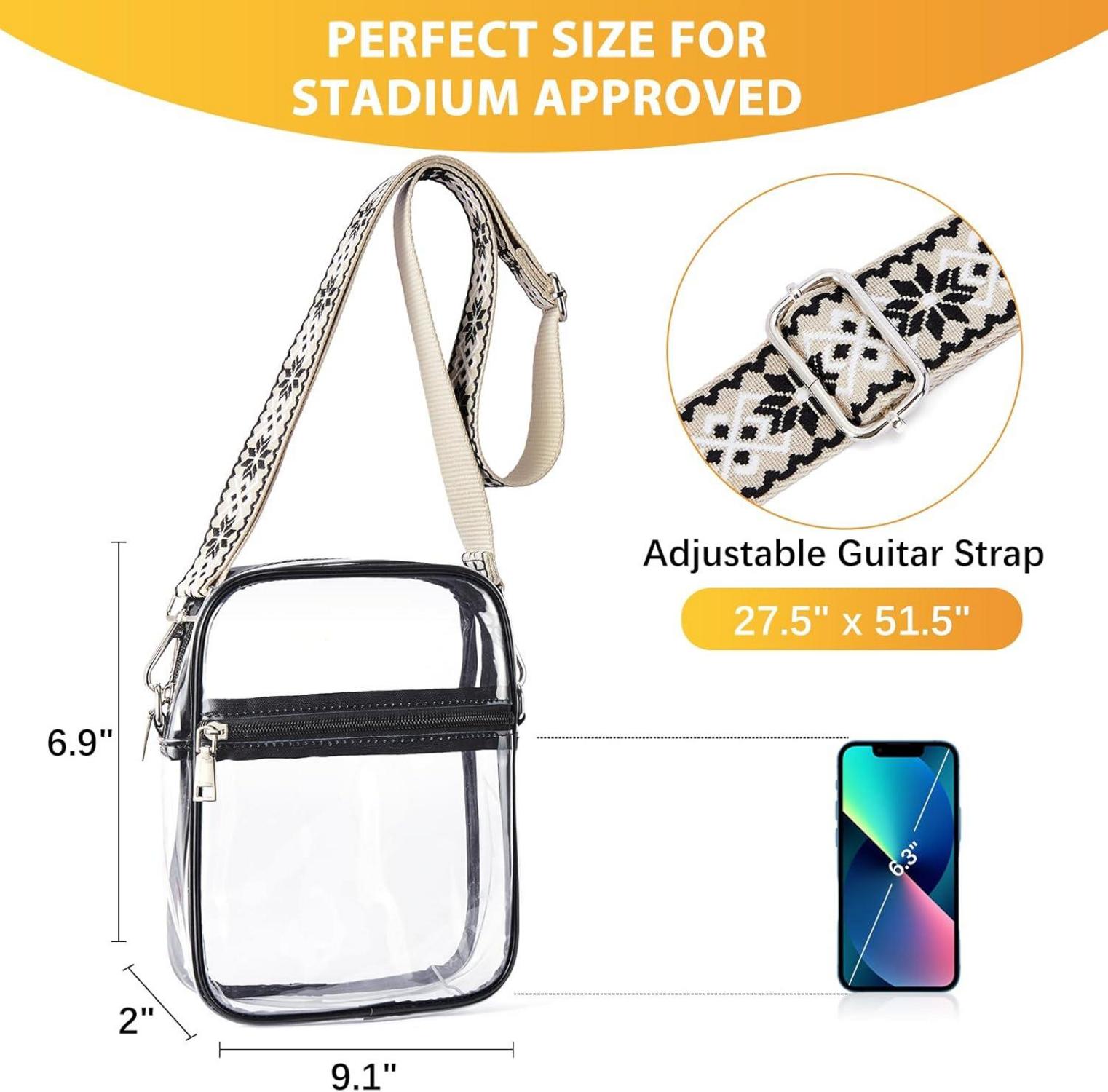 Durchsichtige Crossbody Tasche mit Verstellbarem