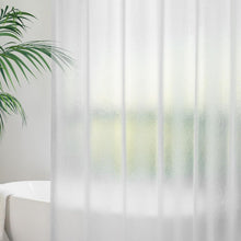 Duschvorhang Transparent Weiß 120x200 mit Magneten und Haken