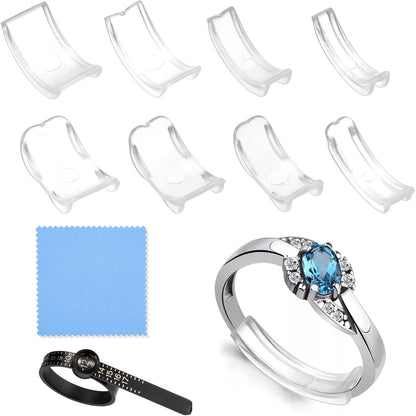 Anpro Ringgrößenverstellung Set transparent 15-teilig für