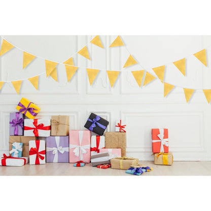 Goldene Wimpelkette 20m – 52 Dreiecke für Party & Hochzeit
