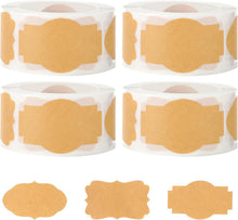 1000 Stück Selbstklebende Marmeladenetiketten Beschriftbar Kraftpapier